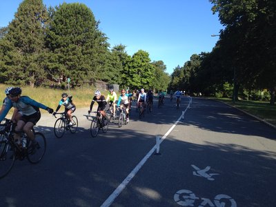 Peloton in the park - delirium starting to set in