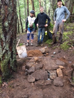 Riley, Ryan, Chris Oman trail day Jan 17 rock work.JPG